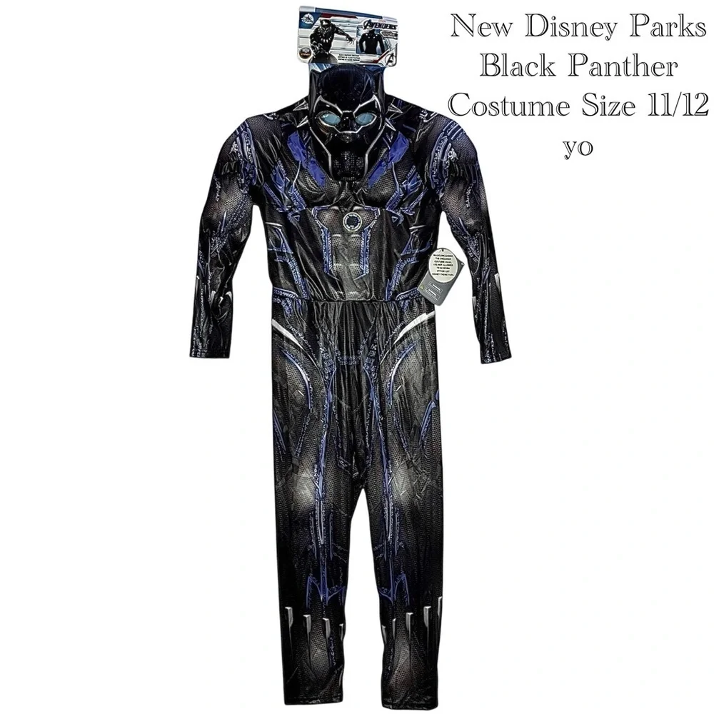 New Disney Marvel Avengers Black Panther Light-Up Costume for Kids 11-12